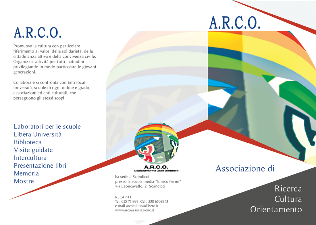Volantino A.R.C.O.: Associazione Ricerca Cultura Orientamento