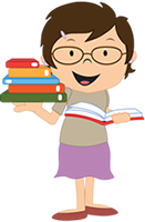 Maestra con libri in mano